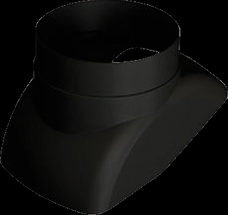 Scharnierkap D 205mm ZWART ( Burgerhout)
